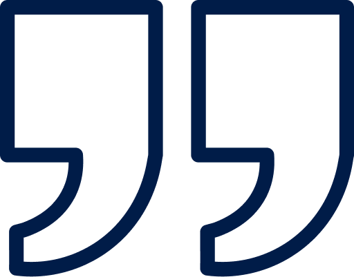 Blue quotation marks on a black background.